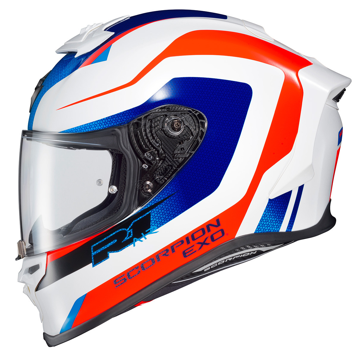 Scorpion EXO EXO-R1 Air Hive Red White Blue Helmet