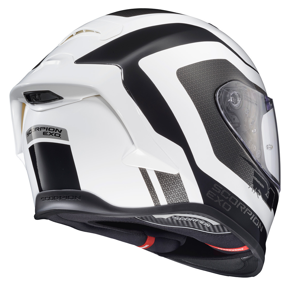 Scorpion EXO EXO-R1 Air Hive White Black Helmet
