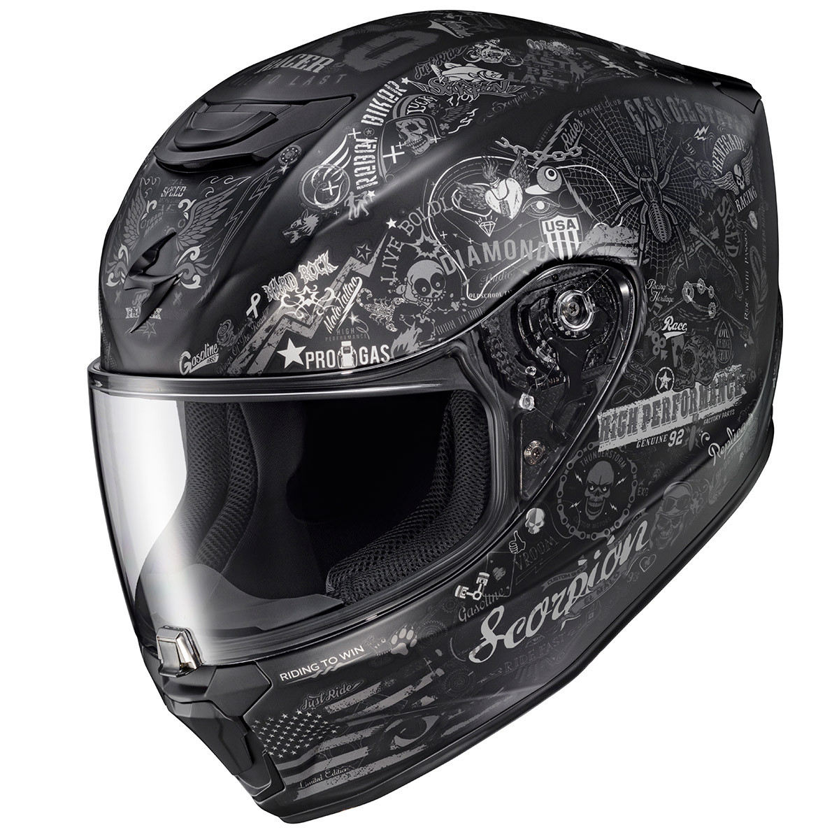 Scorpion EXO EXO-R420 Shake II Black White Helmet