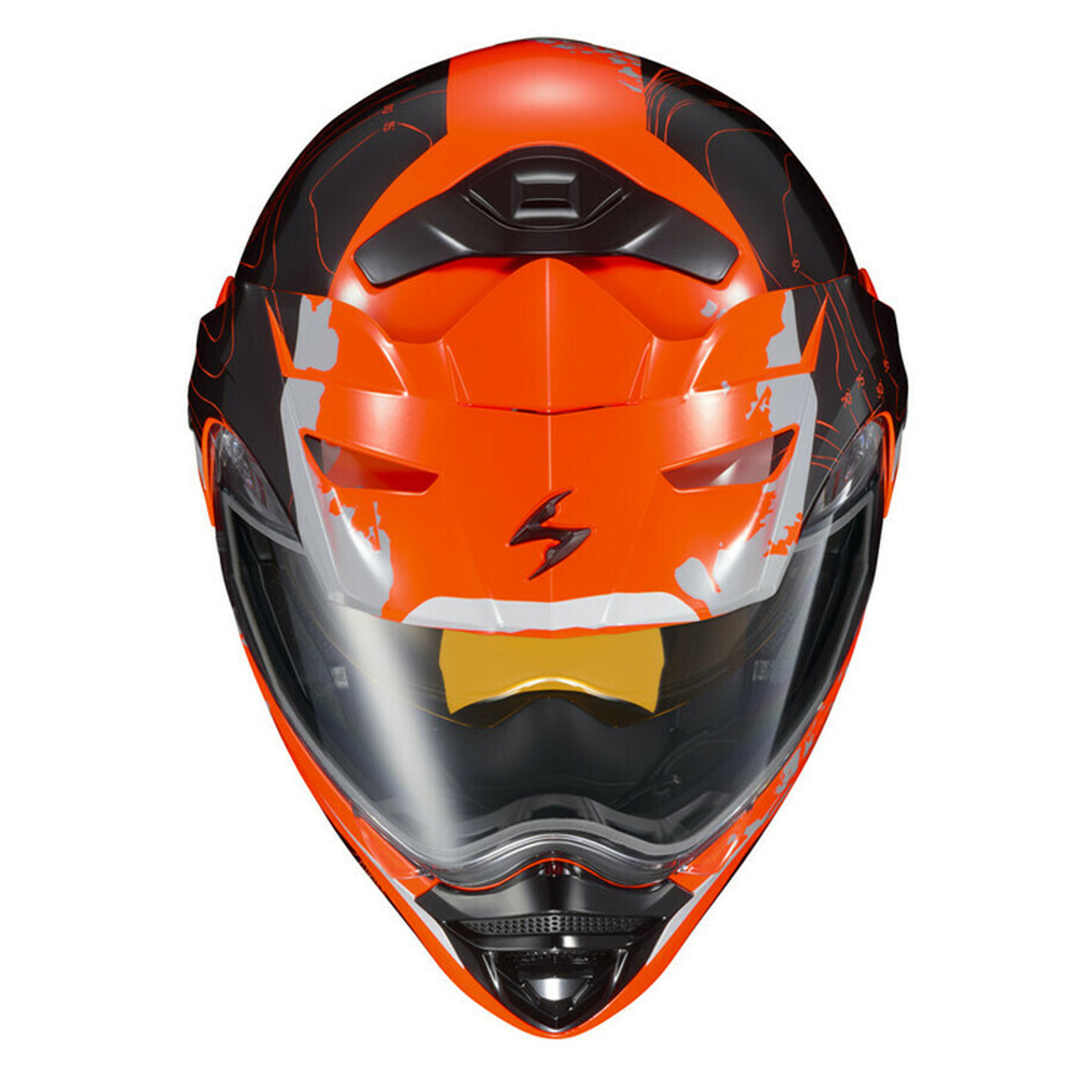 Scorpion EXO EXO-AT960 Topographic Hi-Viz Orange Dual Pane Helmet