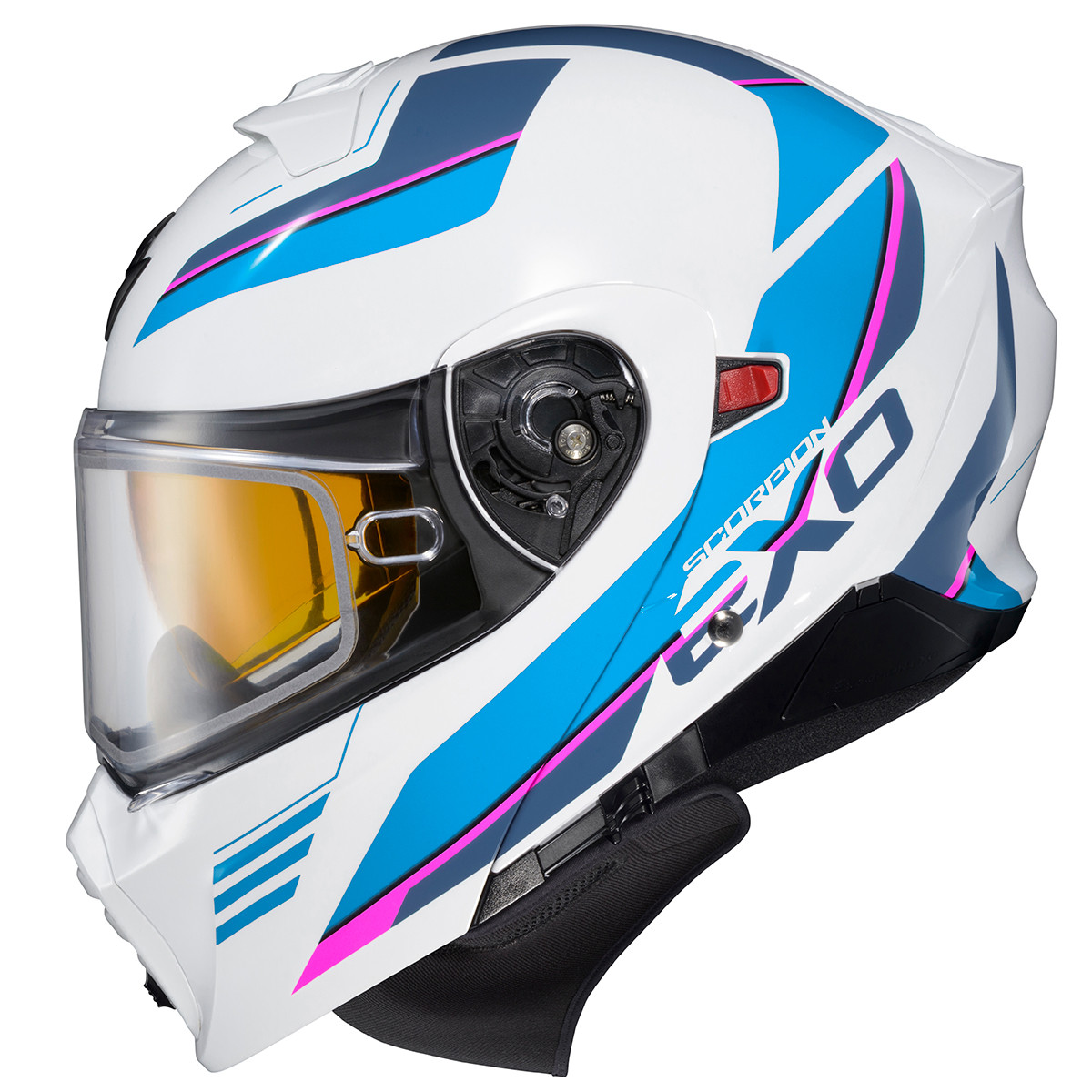 Scorpion EXO EXO-GT930 Modulus White Blue Dual Pane Helmet