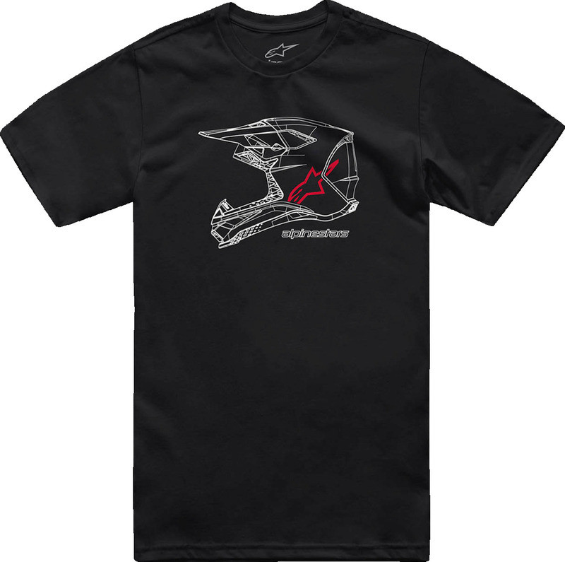 Alpinestars MX Helmet Black T-Shirt