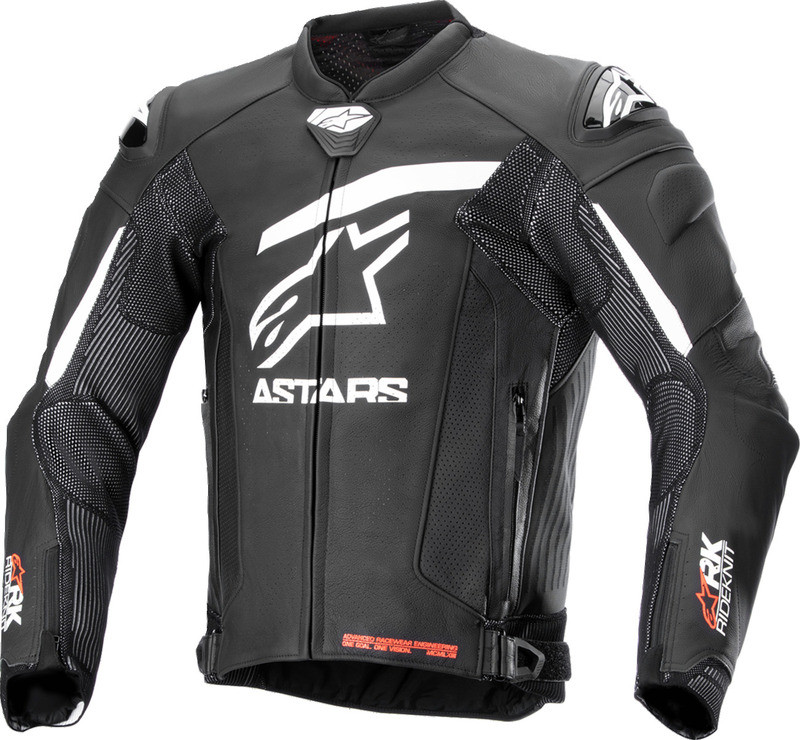 Alpinestars GP Plus R V4 Rideknit Black White Leather Jacket