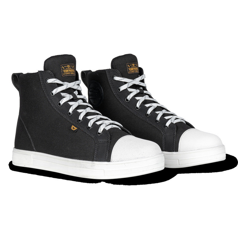 Cortech Menace Riding Black White Shoes