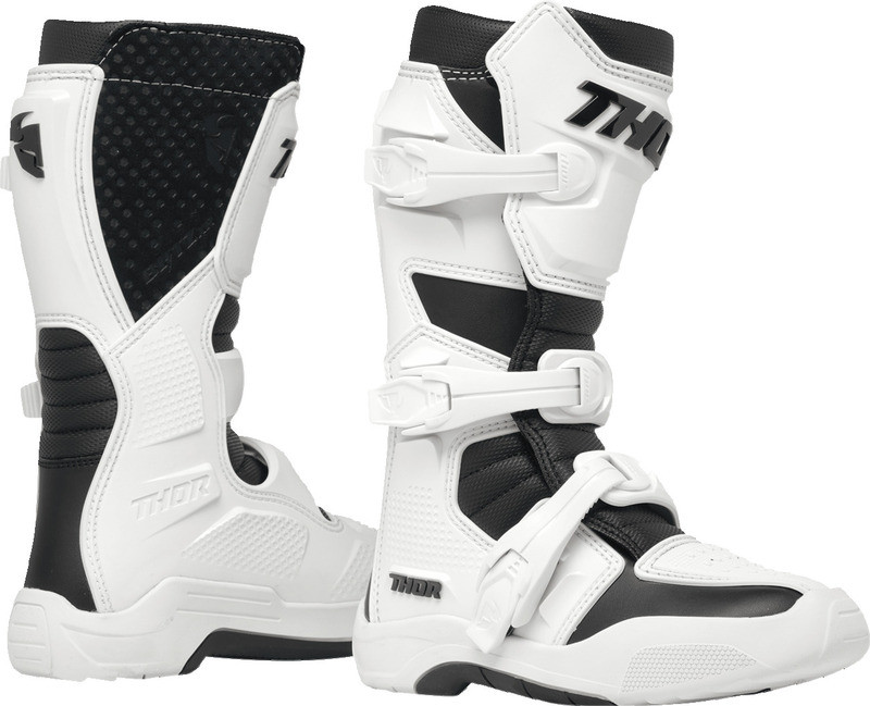 Thor Youth Blitz XR White Black Boots