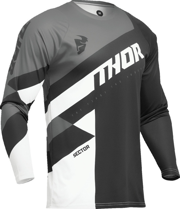 Thor Sector Checker Black Gray Jersey