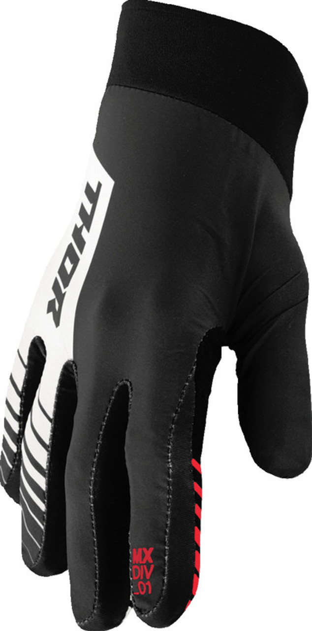 Thor Agile Analog Black White Gloves