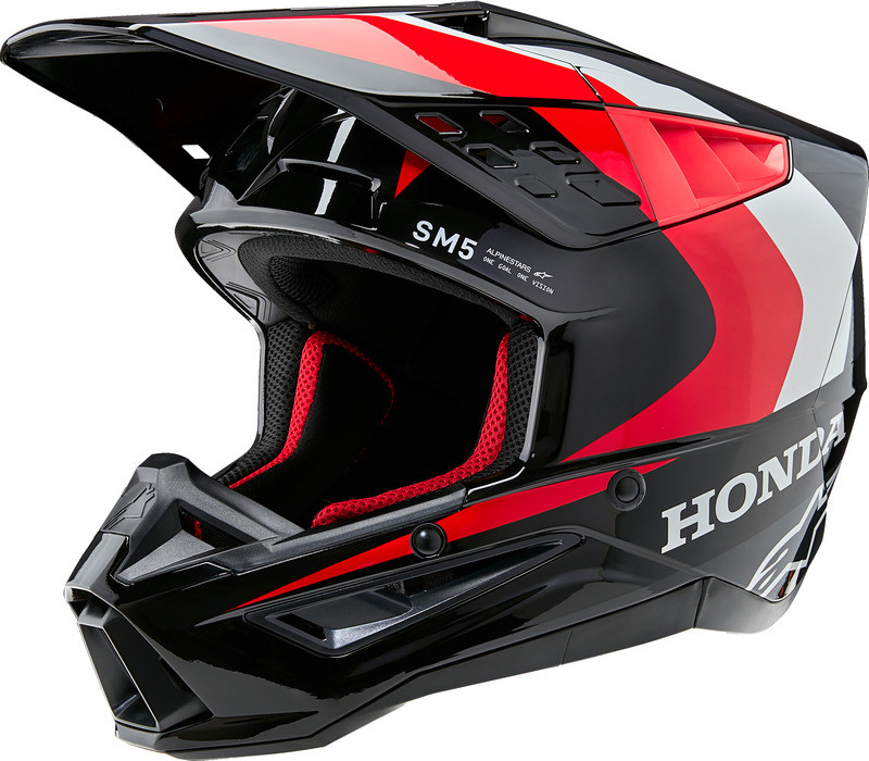 Alpinestars Honda S-M5 Black Red Glossy Helmet