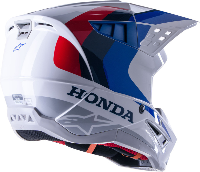 Alpinestars Honda S-M5 White Blue Red Glossy Helmet