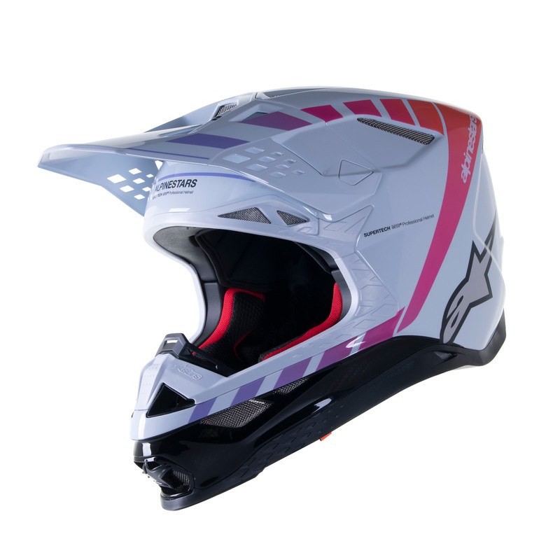 Alpinestars S-M10 Le Daytona 23 Grey Orange Fluo Rhodamine Helmet