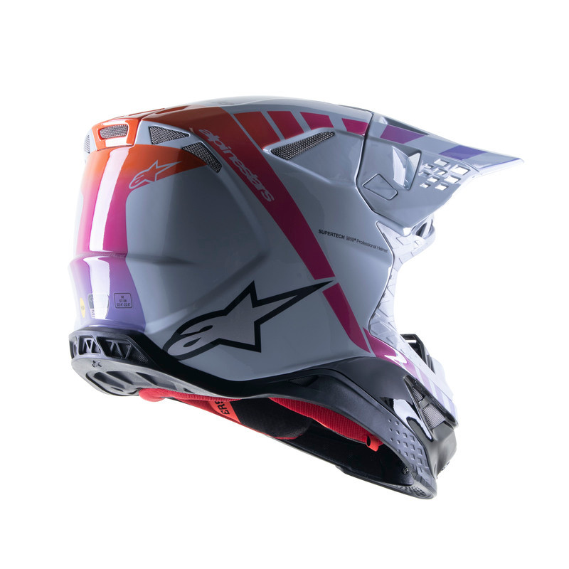 Alpinestars S-M10 Le Daytona 23 Grey Orange Fluo Rhodamine Helmet
