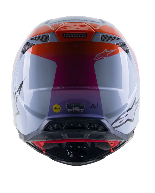 Alpinestars S-M10 Le Daytona 23 Grey Orange Fluo Rhodamine Helmet