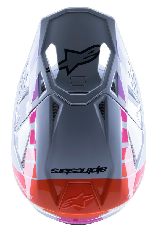 Alpinestars S-M10 Le Daytona 23 Grey Orange Fluo Rhodamine Helmet