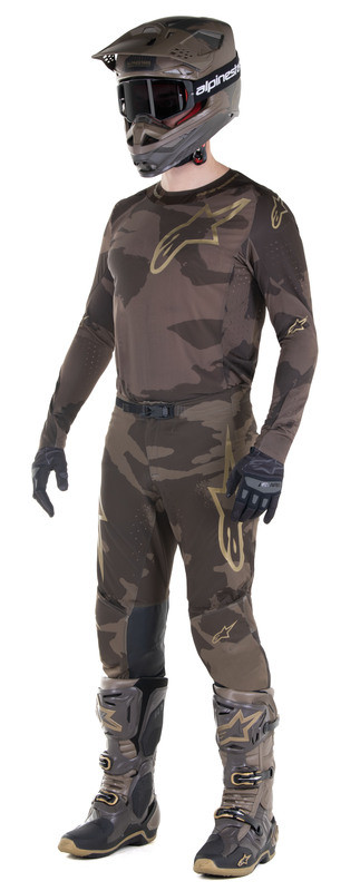 Alpinestars Supertech Le Squad 23 Dark Brown Kangaroo Gold Jersey