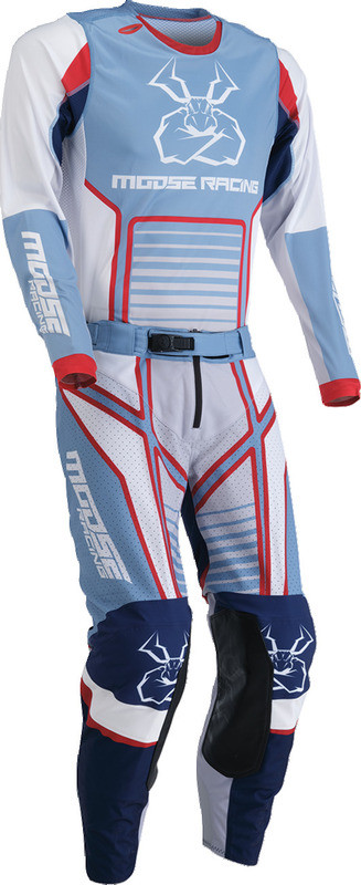 Moose Racing Agroid Gray Blue Jersey