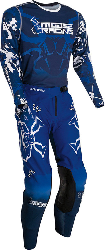 Moose Racing Agroid Blue White Pants