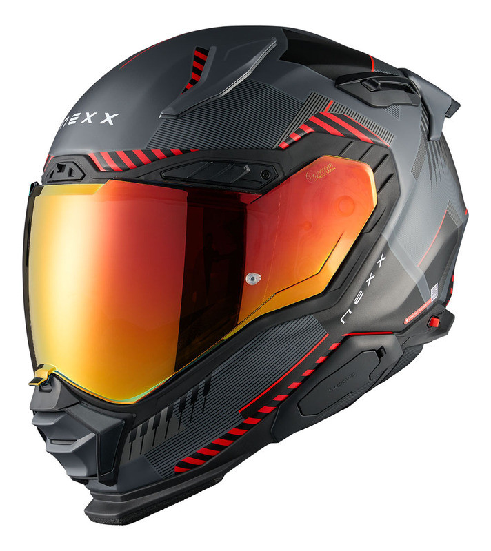 Nexx XWST3 Fluence Matte Grey Red Helmet