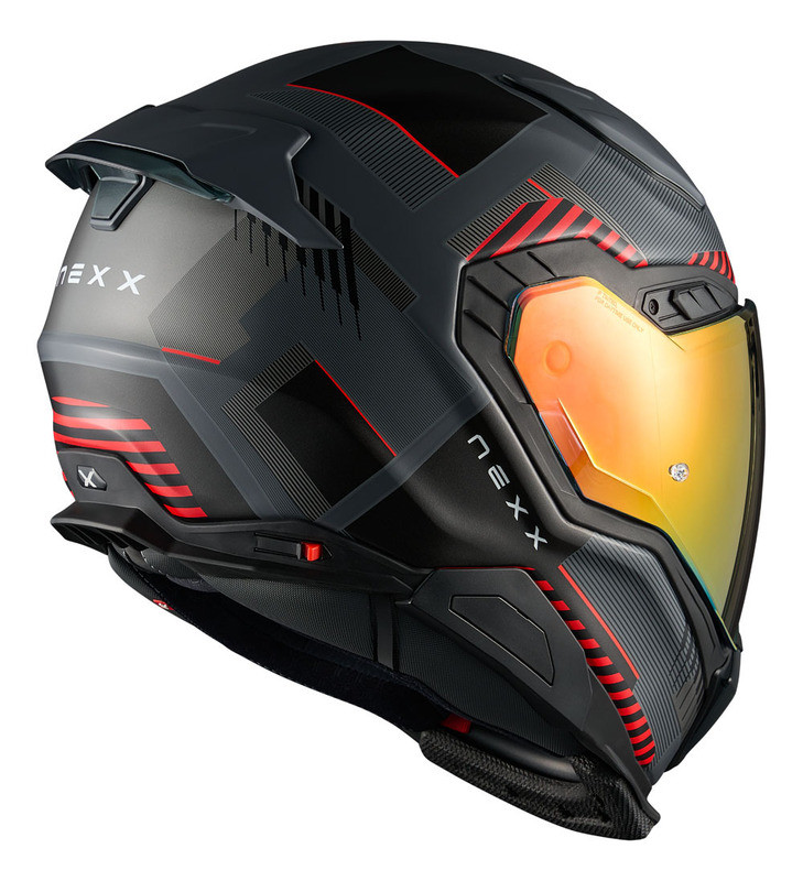 Nexx XWST3 Fluence Matte Grey Red Helmet