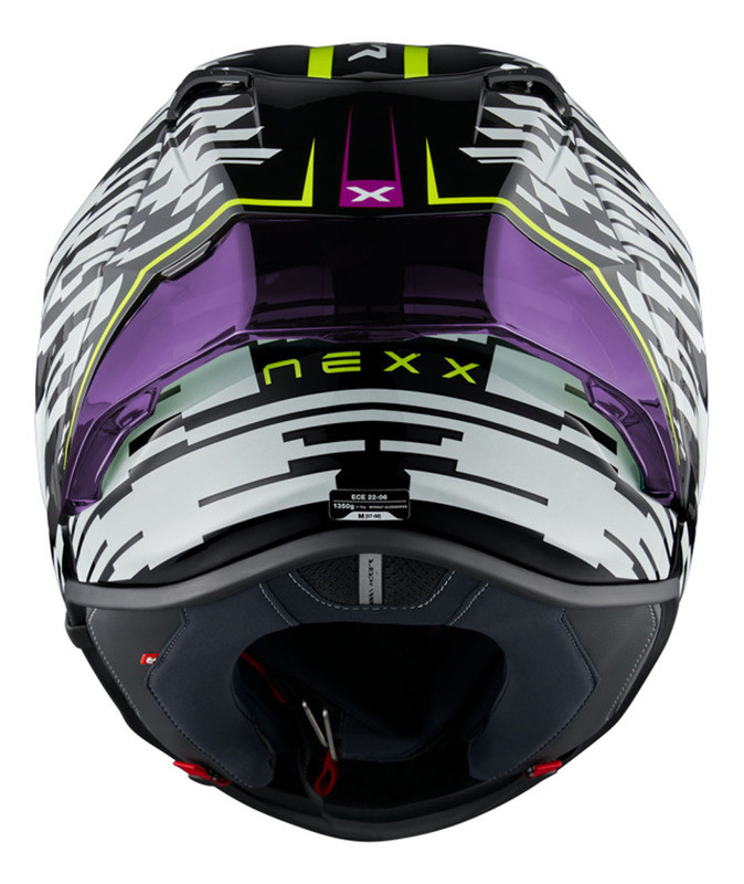 Nexx XR3R Glitch Racer White Neon Helmet - Speed Addicts