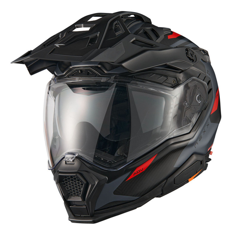 Nexx X.WED3 Carbon Keyo Matte Grey Red Helmet