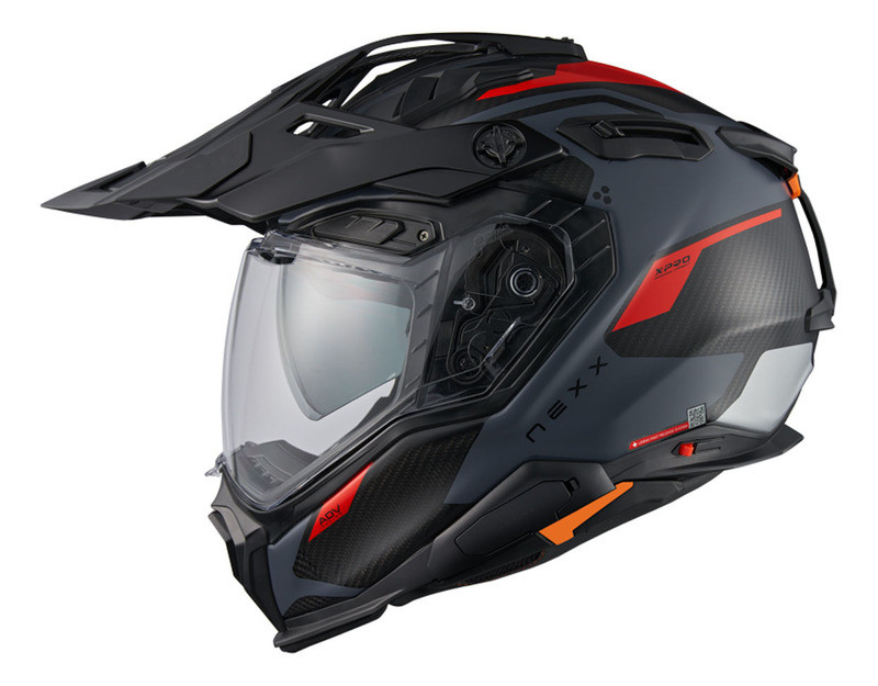 Nexx X.WED3 Carbon Keyo Matte Grey Red Helmet