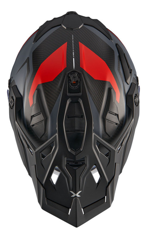 Nexx X.WED3 Carbon Keyo Matte Grey Red Helmet - Speed Addicts