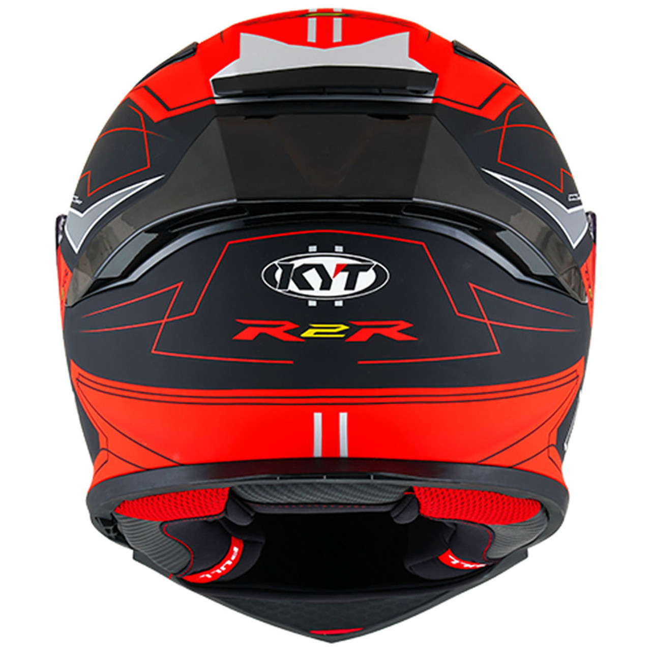KYT R2R LED Matte Black Red Helmet