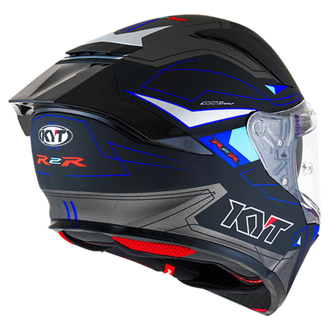 KYT R2R LED Matte Blue Black Helmet