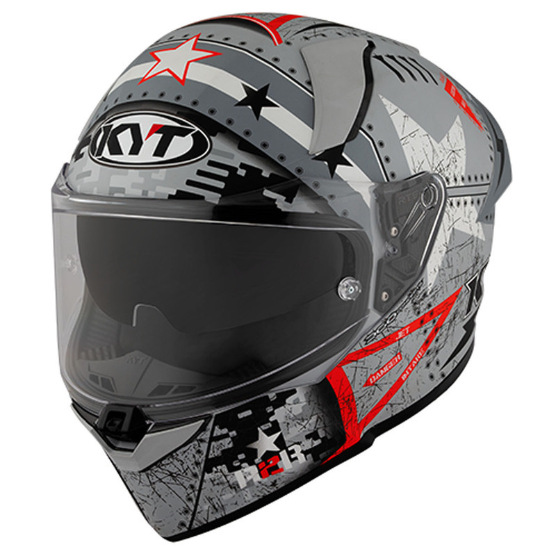 帽子 R2R KYT R2R Assault Matte Silver Helmet - Speed Addicts