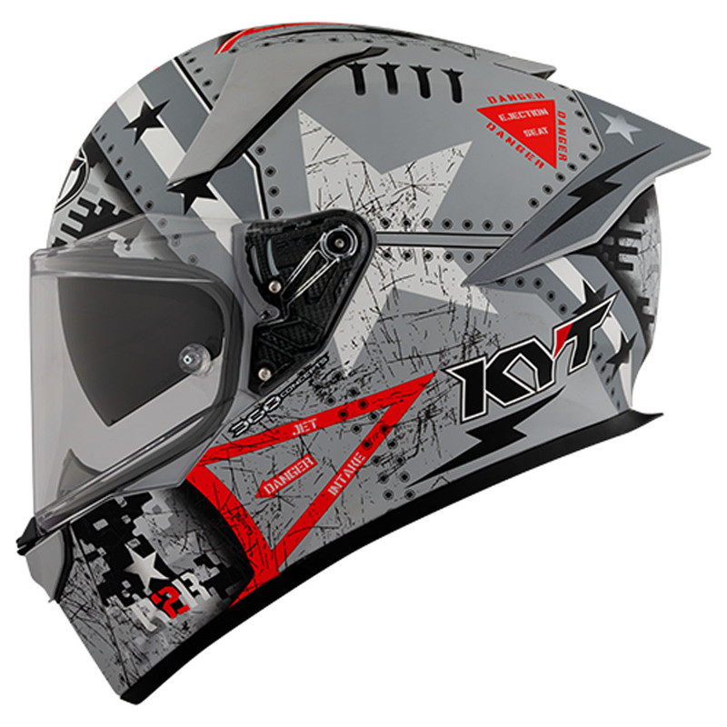 KYT R2R Assault Matte Silver Helmet - Speed Addicts