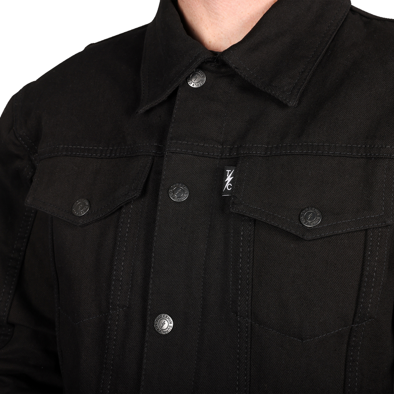 Thrashin Supply Highway V2 Denim Riding Black Jacket