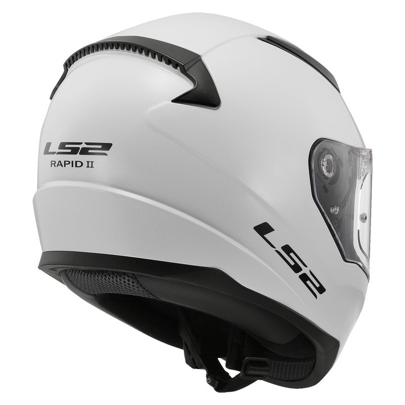 LS2 Rapid II Solid Gloss White Helmet