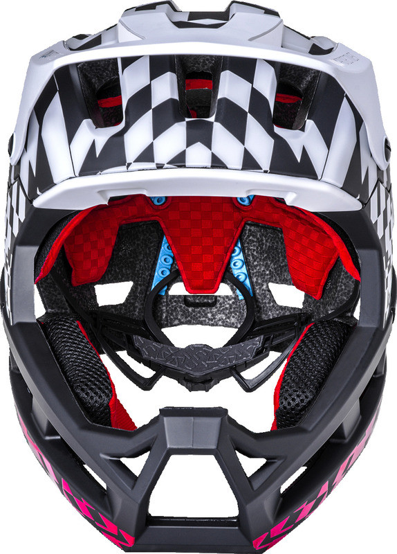 Kali DH Invader LTD Glitch Matte Black White Red Helmet