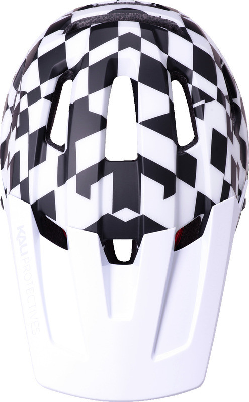 Kali DH Invader LTD Glitch Matte Black White Red Helmet