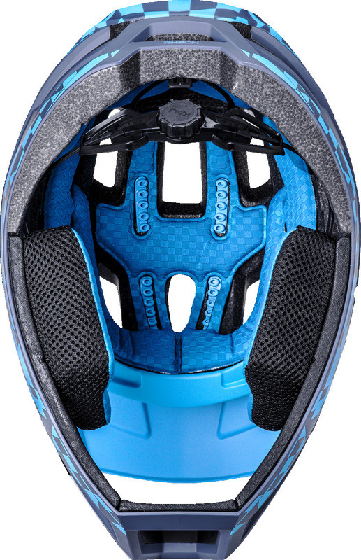 Kali DH Invader LTD Glitch Matte Navy Cyan Helmet