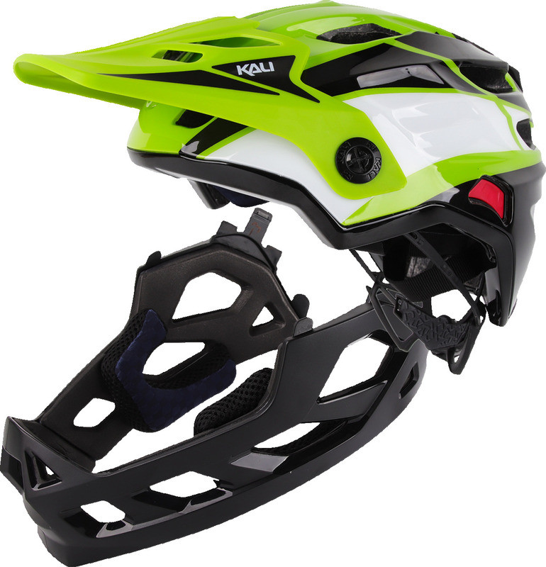 Kali Child Maya Race Gloss Lime White Black  Helmet