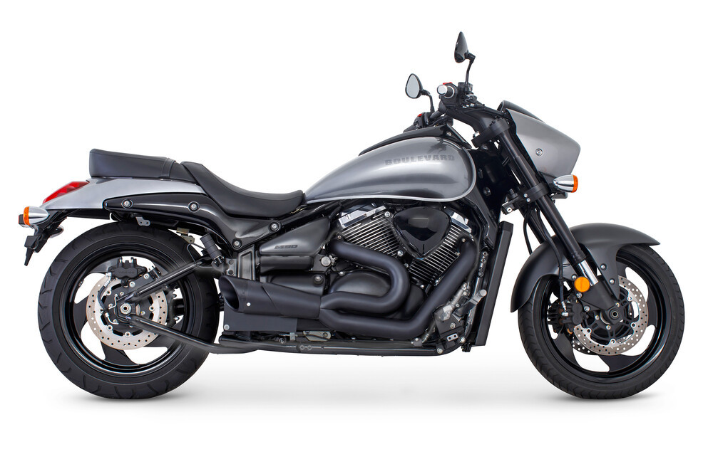 Freedom Exhaust Combat 2 Into 1 Black Suz - MS00045