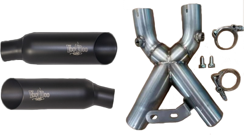 Voodoo Industries Shorty Dual Muffler Black Busa VEBUSAM2CDB Speed
