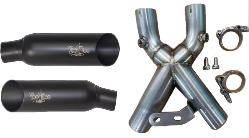 Voodoo Industries Shorty Dual Muffler Black Busa - VEBUSAM2CDB
