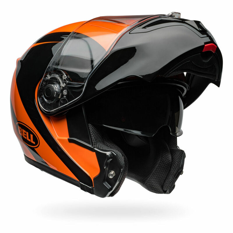 Bell SRT Modular Velo Black Orange Helmet - Speed Addicts