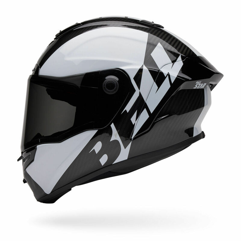 Bell Racestar DLX Flex Offset Black White Helmet