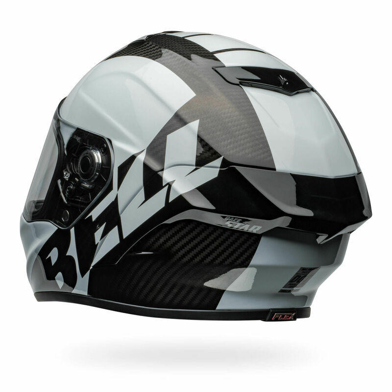Bell Racestar DLX Flex Offset Black White Helmet
