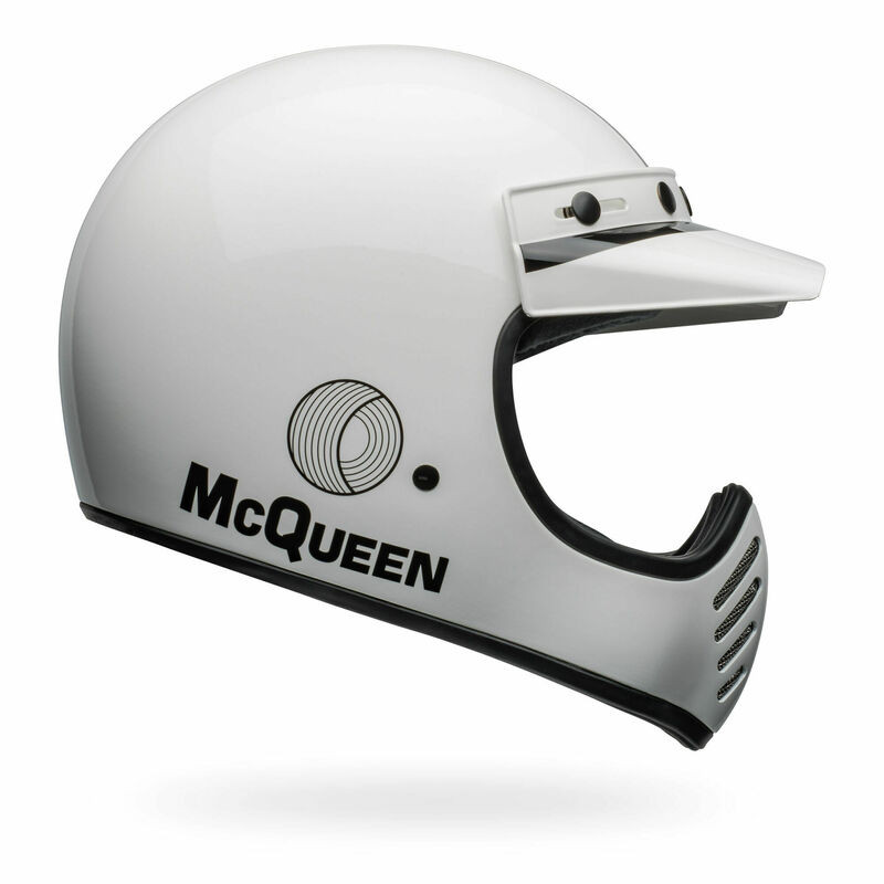 Bell Moto-3 Steve McQueen Any Given Sunday White Black Helmet