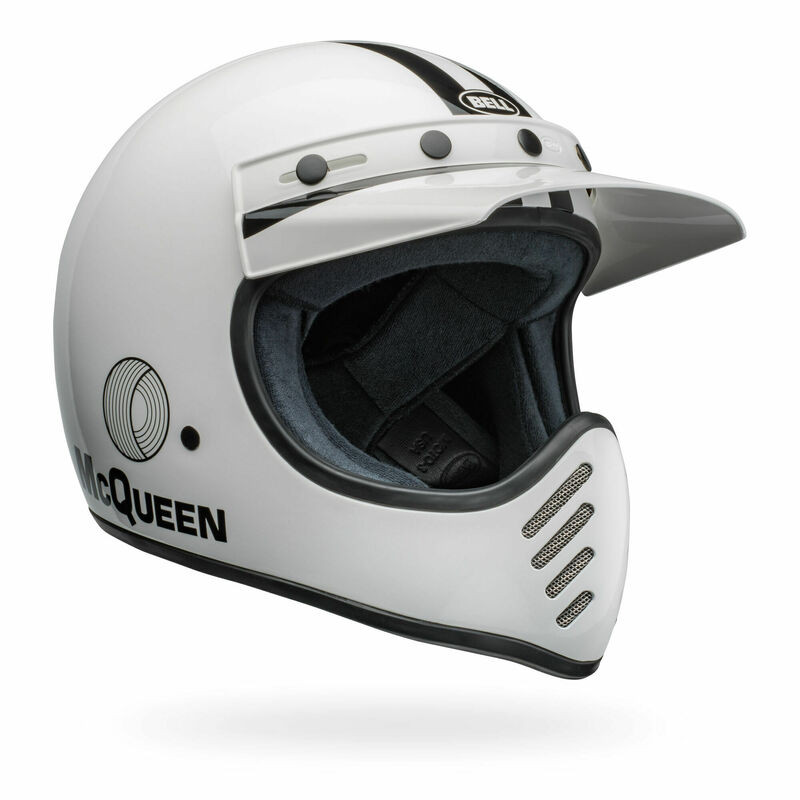 Bell Moto-3 Steve McQueen Any Given Sunday White Black Helmet