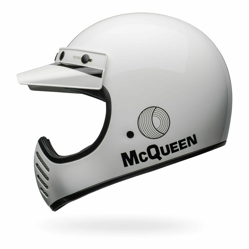 Bell Moto-3 Steve McQueen Any Given Sunday White Black Helmet