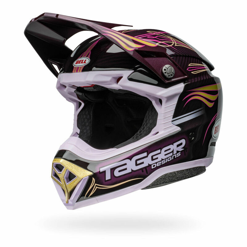 Bell Moto-10 Spherical Tagger Purple Haze Gold Helmet