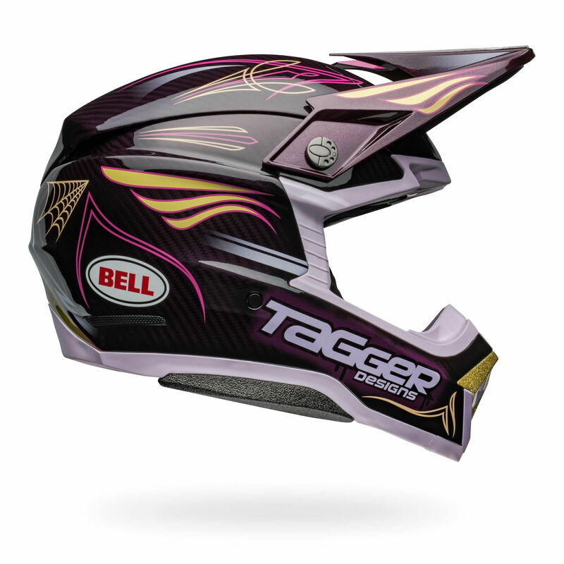 Bell Moto-10 Spherical Tagger Purple Haze Gold Helmet