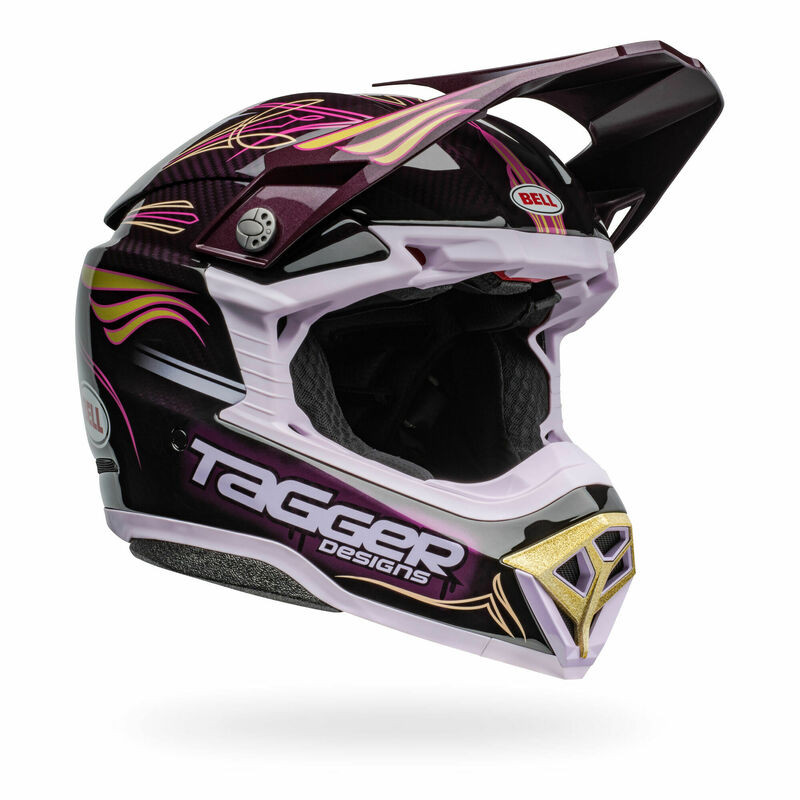 Bell Moto-10 Spherical Tagger Purple Haze Gold Helmet