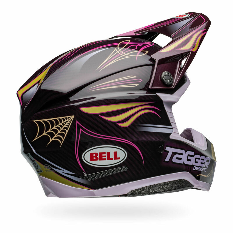 Bell Moto-10 Spherical Tagger Purple Haze Gold Helmet