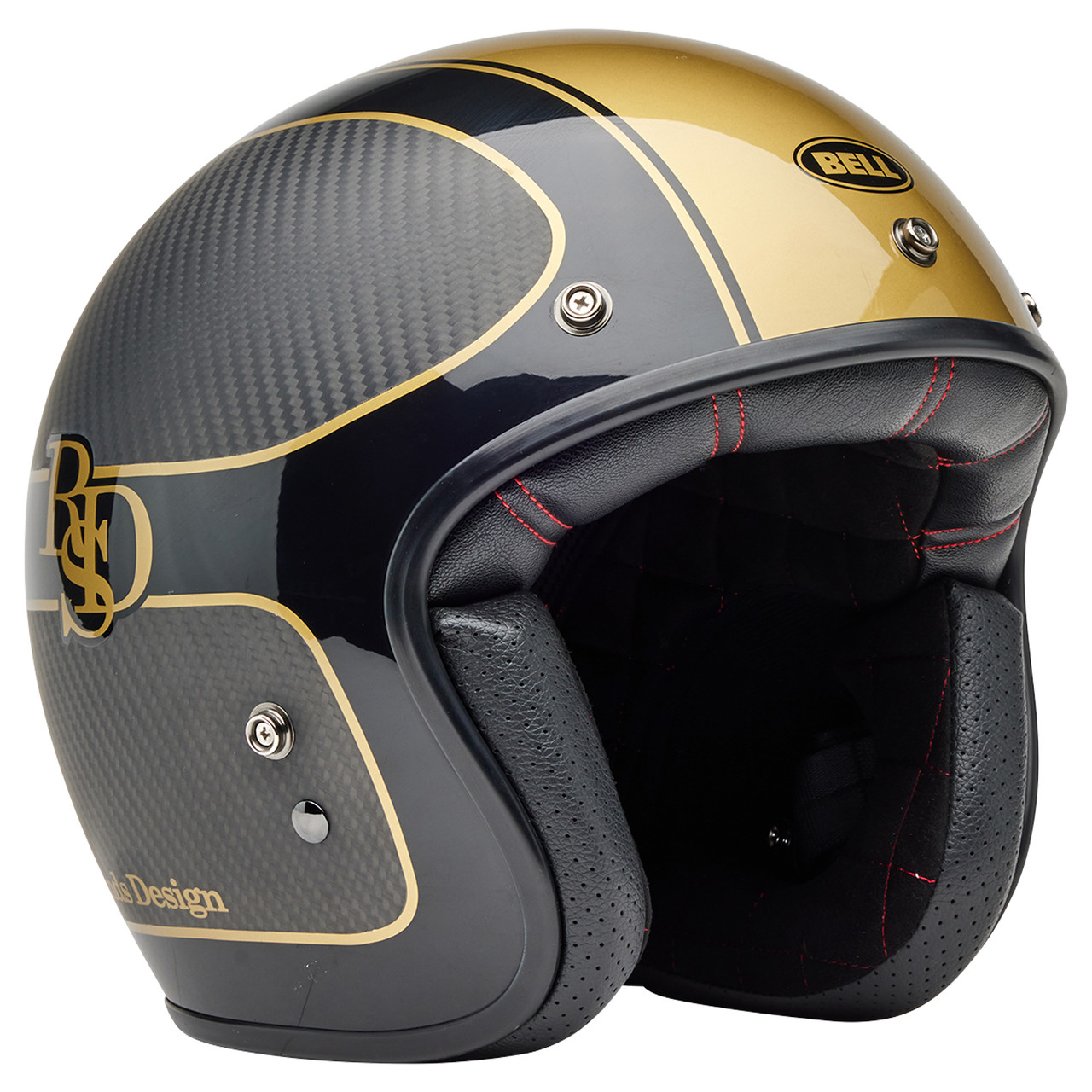 Bell Custom 500 Carbon RSD Player Black Gold Helmet - Speed Addicts